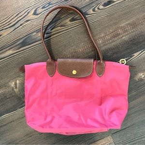 Longchamp Pink Bag Purse Tote Foldable le Pilage 14" x 10" x 5.5"